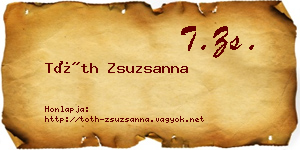Tóth Zsuzsanna névjegykártya